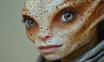 close up of a face Alien Female