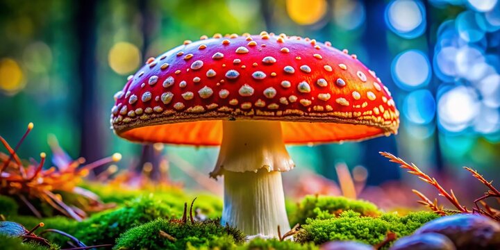 Microscopic View of Mushroom Basidia with Detailed Structure and Spore Production in Fungi