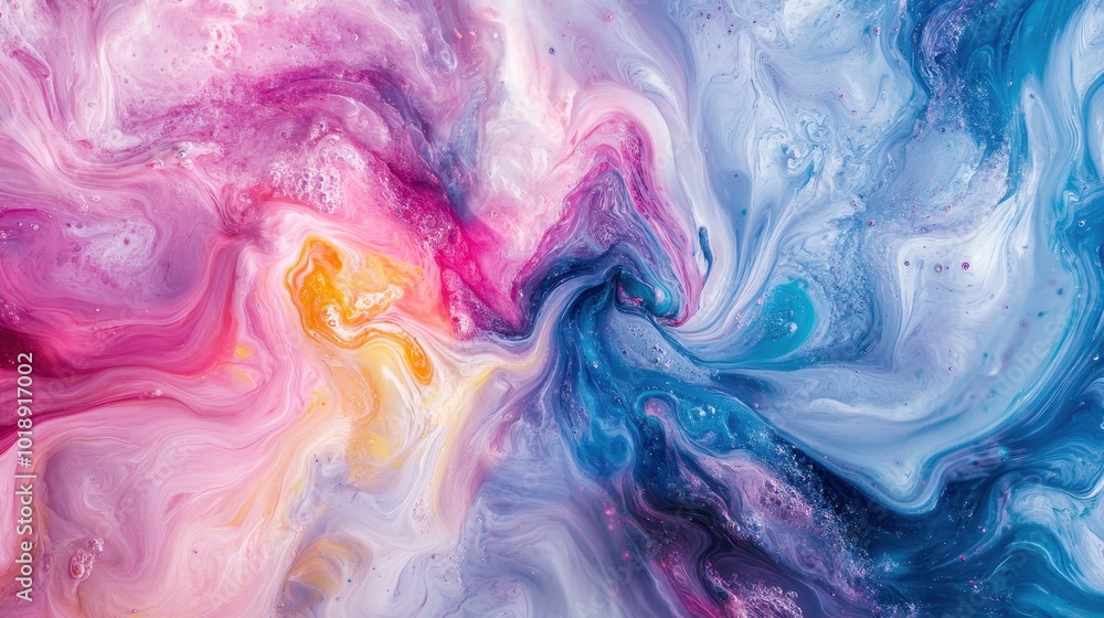 Poster vibrant swirl of colors with a marble-like texture, creating an abstract design