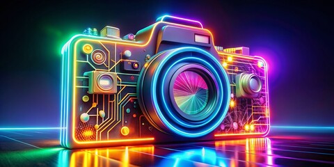 Modern 3D Technology Icon Representing Innovation, Digital Transformation, and Futuristic Concepts