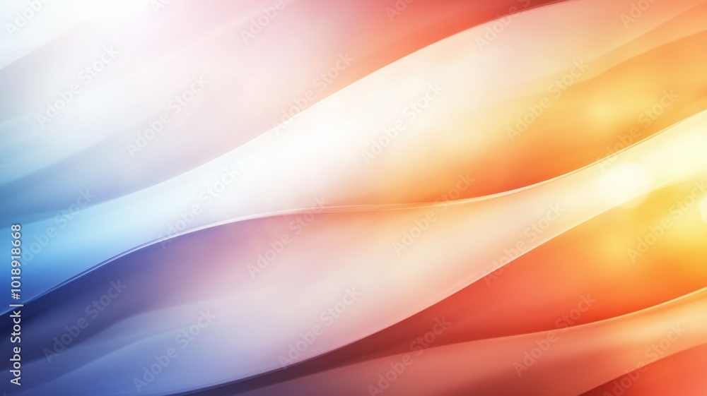 Aufkleber abstract wave pattern in vibrant colors creating a smooth gradient effect during sunset