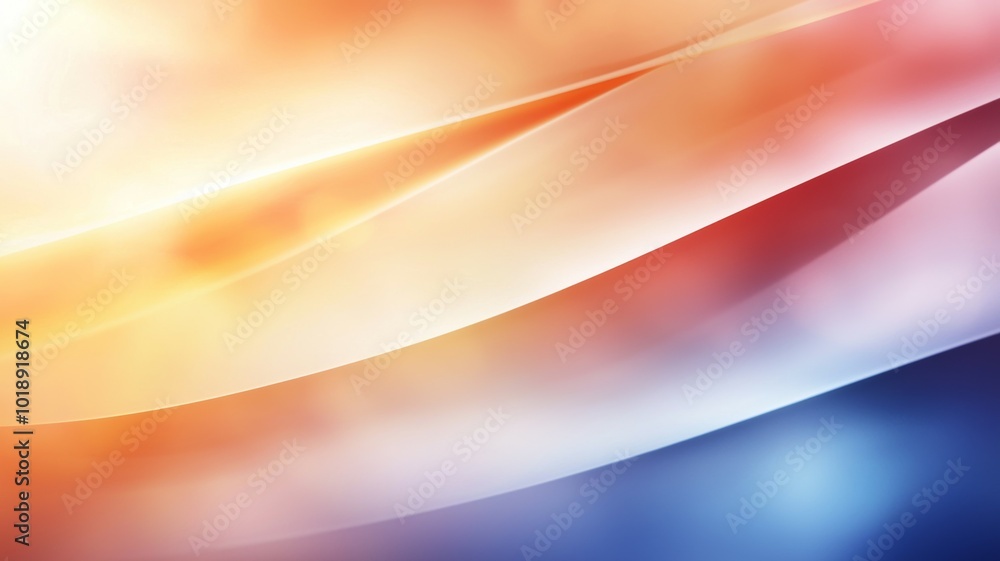 Aufkleber colorful abstract waves blend softly in a dynamic display of light, capturing warmth and calmness in
