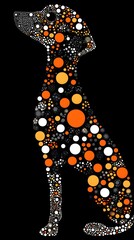 Art with Shiny Stones, Shapes, Animals, Woman, Dog, Cat, Elephant, Ghost, Mosaic, Abstract Image, Texture, Pattern Background, Wallpaper, Cover and Screen for Smartphone, PC, Laptop, 9:16 and 16:9 For