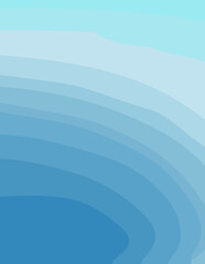 blue minimalist abstract aesthetic illustration. Modern style wall decoration. Contemporary artistic poster collection