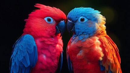 Fototapeta premium pair of parrots