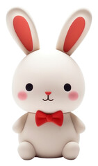 Obraz premium PNG White rabbit funny animal mammal plush.