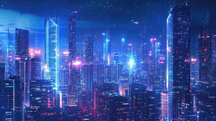 Fototapeta premium Cyberpunk Cityscape
