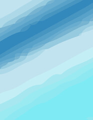 blue minimalist abstract aesthetic illustration. Modern style wall decoration. Contemporary artistic poster collection