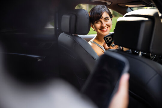 Moment of Connection Between Driver and Passenger