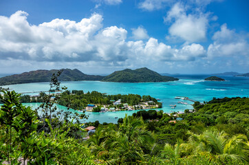 Fototapeta premium Ste Anne Bay, Island Praslin, Republic of Seychelles, Africa.
