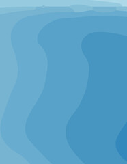 blue minimalist abstract aesthetic illustration. Modern style wall decoration. Contemporary artistic poster collection