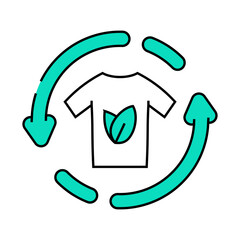 sustainable fashion green living line icon vector. sustainable fashion green living sign. isolated symbol illustration