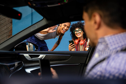 Modern People Take Rideshares In The City