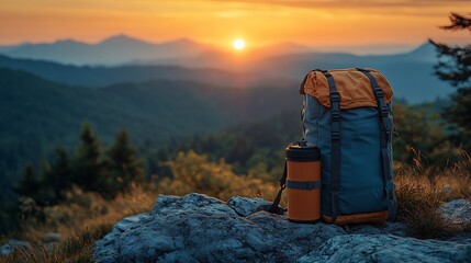 sunset over the mountains