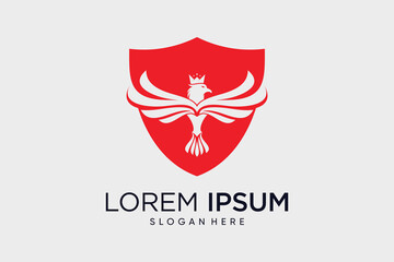 Eagle logo design eagle wings vector illustration with creative idea