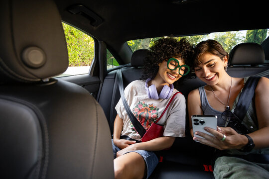 Sharing a Moment in the Backseat