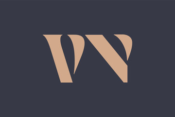 Fototapeta premium Abstract letter VJ logo. This logo icon incorporate with abstract shape in the creative way. Minimalist abstract letter logo.