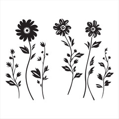 illustration of a rose, flower, floral, vector, design, pattern, decoration, nature, illustration, leaf, flowers, element, ornament, art, plant, frame, spring, tattoo, silhouette, wallpaper, black, de