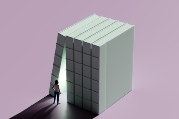 Book reading knowledge concept