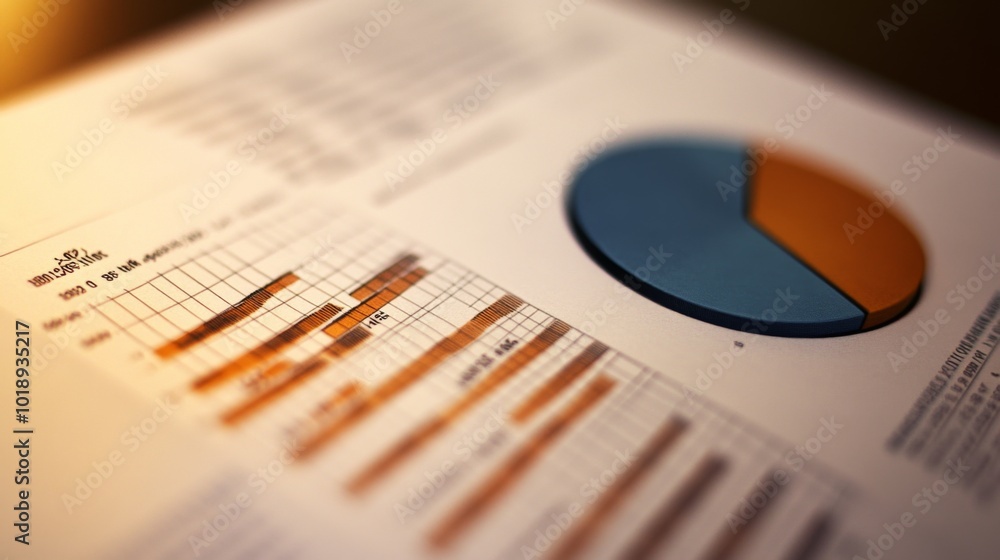 Poster colorful charts and graphs for data analysis