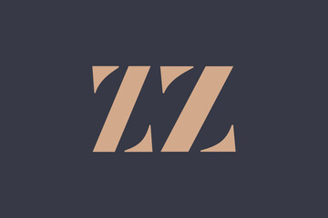 Abstract letter ZV logo. This logo icon incorporate with abstract shape in the creative way. Minimalist abstract letter logo.