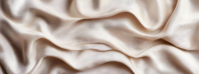 Fototapeta premium Silk fabric in a green color