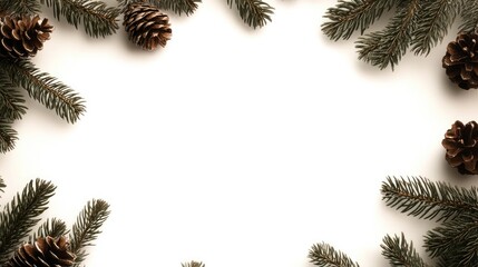 This vibrant arrangement showcases red baubles, pine branches, and pine cones, creating a festive atmosphere perfect for Christmas and New Year celebrations