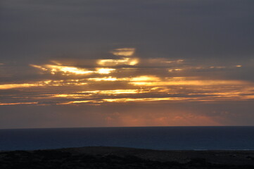 The beautiful landscape of cloud sky with sunset