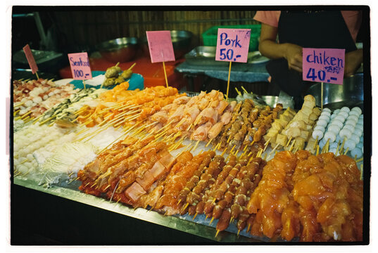 Night market with food