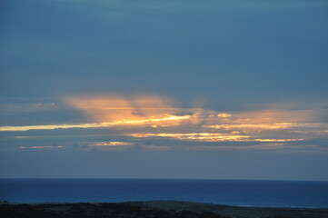 The beautiful landscape of cloud sky with sunset