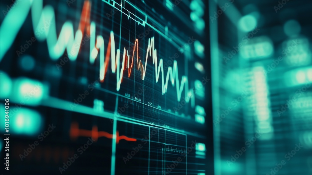 Poster Data Visualization with Graphs and Charts in Digital Space