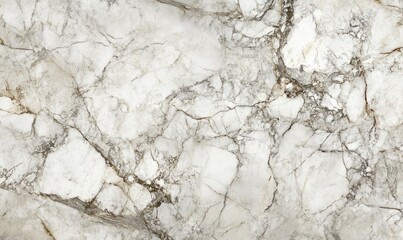 Fototapeta premium White and Gray Marbled Stone Surface with Soft Veins and Smooth Finish