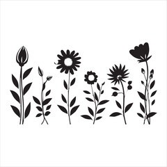 black and white flowers,flower, floral, pattern, vector, nature, plant, leaf, seamless, decoration, illustration, art, design, ornament, spring, branch, flowers, wallpaper, summer, vintage, element, 