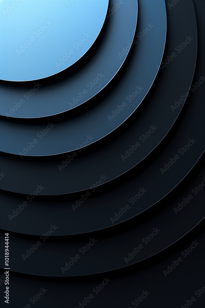 Poster abstract 3d dark blue flowing waves background. digital data structure. futuristic technology concep