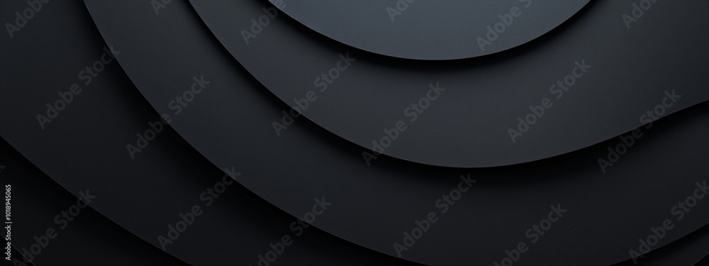Aufkleber abstract 3d black flowing waves background. digital data structure. futuristic technology concept. b