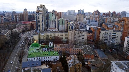 Fototapeta premium Kyiv aerial scenery