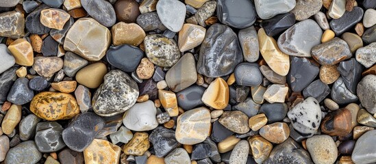Closeup of Pebbles on Ground