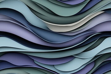 Fototapeta premium A stunning display of abstract design featuring gradient neon waves that glow softly, creating a vibrant wallpaper with blurred shapes in purple, blue, green, and pink hues SEAMLESS PATTERN