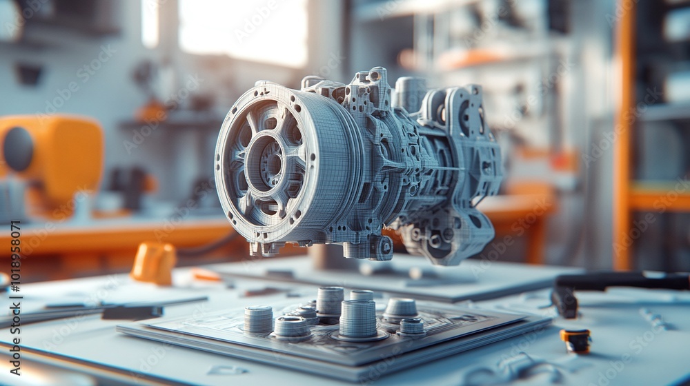 Poster 3d printing and cad prototyping for quick design and manufacturing, focusing on fast production and 