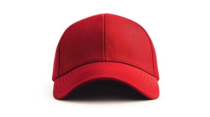 A vibrant red cap featuring a textured design, showcasing a sporty style ideal for outdoor activities or casual wear.