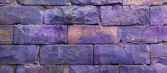 Lilac Stone Wall Close Up