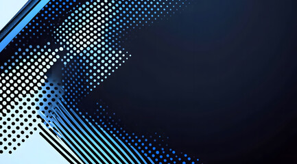 Blue vector background design with arrows and dots, a tech or digital technology concept for presentation on a black isolated backdrop design