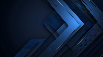Blue vector background design with arrows and dots, a tech or digital technology concept for presentation on a black isolated backdrop design