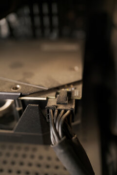 Video card inside a computer full of dust