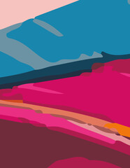 minimalist abstract aesthetic illustration. Modern style wall decoration. contemporary artistic poster. banners