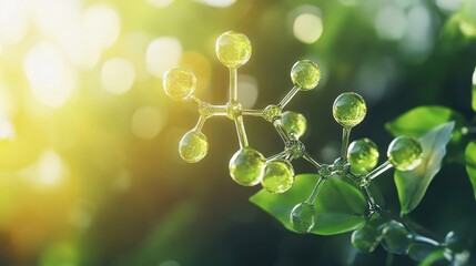 Exploring the Beauty of Molecular Structures in Plants Illuminated by Sunlight
