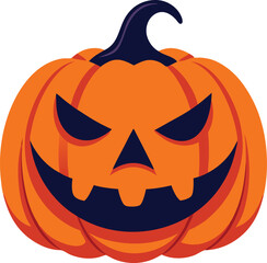 Evil Grinning Jack-o'-Lantern Halloween Pumpkin