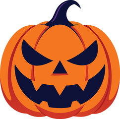 Spooky Halloween Pumpkin Carving Illustration