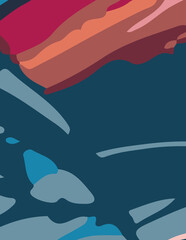 minimalist abstract aesthetic illustration. Modern style wall decoration. contemporary artistic poster. banners