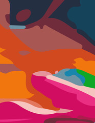 minimalist abstract aesthetic illustration. Modern style wall decoration. contemporary artistic poster. banners